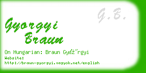 gyorgyi braun business card